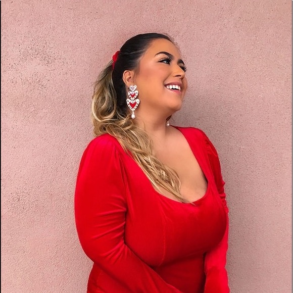 Red Velvet Plus Dress - Picture 5 of 6